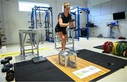 23 June 2020; Republic of Ireland international Chloe Mustaki during a rehabilitation session at the Sport Ireland Campus in Dublin following an ACL operation after picking up an injury during a Republic of Ireland women's team training session in March. Photo by Stephen McCarthy/Sportsfile