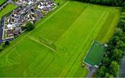 23 June 2020; Groundsman Mick Kelly prepares the pitch at Daniel Graham Memorial Park in Ardclough GAA, Kildare. Following restrictions imposed by the Irish Government and the Health Service Executive in an effort to contain the spread of the Coronavirus (COVID-19) pandemic, all GAA facilities closed on March 25. Pitches are due to fully open to club members for training on June 24, and club matches provisionally due to start on July 31 with intercounty matches due to to take place no sooner that October 17. Photo by Piaras Ó Mídheach/Sportsfile