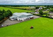 23 June 2020; Groundsman Mick Kelly prepares the pitch at Daniel Graham Memorial Park in Ardclough GAA, Kildare. Following restrictions imposed by the Irish Government and the Health Service Executive in an effort to contain the spread of the Coronavirus (COVID-19) pandemic, all GAA facilities closed on March 25. Pitches are due to fully open to club members for training on June 24, and club matches provisionally due to start on July 31 with intercounty matches due to to take place no sooner that October 17. Photo by Piaras Ó Mídheach/Sportsfile