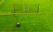 23 June 2020; Groundsman Mick Kelly prepares the pitch at Daniel Graham Memorial Park in Ardclough GAA, Kildare. Following restrictions imposed by the Irish Government and the Health Service Executive in an effort to contain the spread of the Coronavirus (COVID-19) pandemic, all GAA facilities closed on March 25. Pitches are due to fully open to club members for training on June 24, and club matches provisionally due to start on July 31 with intercounty matches due to to take place no sooner that October 17. Photo by Piaras Ó Mídheach/Sportsfile