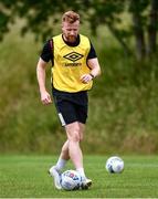 23 June 2020; Sean Hoare during a Dundalk training session at Oriel Park in Dundalk, Louth. Following approval from the Football Association of Ireland and the Irish Government, the four European qualified SSE Airtricity League teams resumed collective training. On March 12, the FAI announced the cessation of all football under their jurisdiction upon directives from the Irish Government, the Department of Health and UEFA, due to the outbreak of the Coronavirus (COVID-19) pandemic. Photo by Ben McShane/Sportsfile