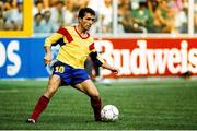 25 June 1990; Gheorghe Hagi of Romania during the FIFA World Cup 1990 Round of 16 match between Republic of Ireland and Romania at the Stadio Luigi Ferraris in Genoa, Italy. Photo by Ray McManus/Sportsfile