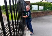 24 June 2020; Moorefield Senior Football kitman Johnny Doyle opens the gate ahead of a Moorefield Senior Football Squad training session at Moorefield GAA club in Newbridge, Kildare. Following approval from the GAA and the Irish Government, the GAA released its safe return to play protocols, allowing pitches to be opened for non contact training on 24 June and for training and challenge games to resume from 29 June. On March 25, the GAA announced the cessation of all GAA activities and closures of all GAA facilities under their jurisdiction upon directives from the Irish Government in an effort to contain the Coronavirus (COVID-19) pandemic. Photo by Piaras Ó Mídheach/Sportsfile