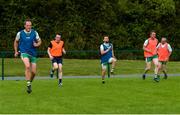 25 June 2020; Michael Murphy, left, with his team-mates during a Glenswilly GAA Club training session at Glenkerragh in Donegal. Following approval from the GAA and the Irish Government, the GAA released its safe return to play protocols, allowing pitches to be opened for non contact training on 24 June and for training and challenge games to resume from 29 June. On March 25, the GAA announced the cessation of all GAA activities and closures of all GAA facilities under their jurisdiction upon directives from the Irish Government in an effort to contain the Coronavirus (COVID-19) pandemic. Photo by Oliver McVeigh/Sportsfile