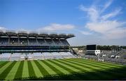 26 June 2020; A general view of Croke Park in Dublin. The GAA announced that inter-county fixtures will resume on October 17. Following approval from the GAA and the Irish Government, the GAA released its safe return to play protocols, allowing pitches to be opened for training and challenge games from 29 June. On March 25, the GAA announced the cessation of all GAA activities and closures of all GAA facilities under their jurisdiction upon directives from the Irish Government in an effort to contain the Coronavirus (COVID-19) pandemic. Photo by Ramsey Cardy/Sportsfile