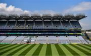 26 June 2020; A general view of Croke Park in Dublin. The GAA announced that inter-county fixtures will resume on October 17. Following approval from the GAA and the Irish Government, the GAA released its safe return to play protocols, allowing pitches to be opened for training and challenge games from 29 June. On March 25, the GAA announced the cessation of all GAA activities and closures of all GAA facilities under their jurisdiction upon directives from the Irish Government in an effort to contain the Coronavirus (COVID-19) pandemic. Photo by Ramsey Cardy/Sportsfile