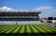 26 June 2020; A general view of Croke Park in Dublin. The GAA announced that inter-county fixtures will resume on October 17. Following approval from the GAA and the Irish Government, the GAA released its safe return to play protocols, allowing pitches to be opened for training and challenge games from 29 June. On March 25, the GAA announced the cessation of all GAA activities and closures of all GAA facilities under their jurisdiction upon directives from the Irish Government in an effort to contain the Coronavirus (COVID-19) pandemic. Photo by Ramsey Cardy/Sportsfile