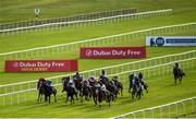 26 June 2020; A view of the runners and riders during the Extra.ie Apprentice Derby during day one of the Dubai Duty Free Irish Derby Festival at The Curragh Racecourse in Kildare. Horse Racing continues behind closed doors following strict protocols having been suspended from March 25 due to the Irish Government's efforts to contain the spread of the Coronavirus (COVID-19) pandemic. Photo by Harry Murphy/Sportsfile