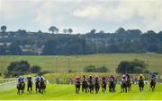 27 June 2020; A view of the field during the Dubai Duty Free Tennis Championships Handicap on day two of the Dubai Duty Free Irish Derby Festival at The Curragh Racecourse in Kildare. Horse Racing continues behind closed doors following strict protocols having been suspended from March 25 due to the Irish Government's efforts to contain the spread of the Coronavirus (COVID-19) pandemic. Photo by Seb Daly/Sportsfile