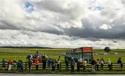 27 June 2020; Spectators watch on at the start of the Dubai Duty Free Tennis Championships Handicap during day two of the Dubai Duty Free Irish Derby Festival at The Curragh Racecourse in Kildare. Horse Racing continues behind closed doors following strict protocols having been suspended from March 25 due to the Irish Government's efforts to contain the spread of the Coronavirus (COVID-19) pandemic. Photo by Harry Murphy/Sportsfile