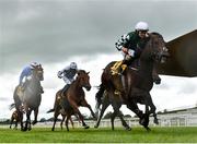 27 June 2020; Ancient Surprise, right, with Shane Foley up, on their way to winning the Dubai Duty Free Finest Surprise Celebration Stakes during day two of the Dubai Duty Free Irish Derby Festival at The Curragh Racecourse in Kildare. Horse Racing continues behind closed doors following strict protocols having been suspended from March 25 due to the Irish Government's efforts to contain the spread of the Coronavirus (COVID-19) pandemic. Photo by Seb Daly/Sportsfile
