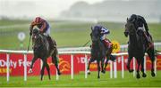 27 June 2020; Santiago, left, with Seamie Heffernan up, races along side eventual second place Tiger Moth, with Emmet McNamara up, to their way to winning the Dubai Duty Free Irish Derby during day two of the Dubai Duty Free Irish Derby Festival at The Curragh Racecourse in Kildare. Horse Racing continues behind closed doors following strict protocols having been suspended from March 25 due to the Irish Government's efforts to contain the spread of the Coronavirus (COVID-19) pandemic. Photo by Seb Daly/Sportsfile