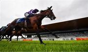 28 June 2020; Hudson River, with Seamie Heffernan up, cross the line to win the Irish Stallion Farms EBF (C&G) Maiden race during day three of the Dubai Duty Free Irish Derby Festival at The Curragh Racecourse in Kildare. Horse Racing continues behind closed doors following strict protocols having been suspended from March 25 due to the Irish Government's efforts to contain the spread of the Coronavirus (COVID-19) pandemic. Photo by David Fitzgerald/Sportsfile