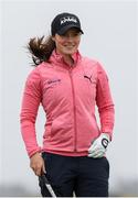 29 June 2020; Leona Maguire on the first tee box during the Flogas Irish Scratch Series at the Seapoint Golf Club in Termonfeckin, Louth. Photo by Matt Browne/Sportsfile