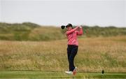 29 June 2020; Leona Maguire on the 7th tee box during the Flogas Irish Scratch Series at the Seapoint Golf Club in Termonfeckin, Louth. Photo by Matt Browne/Sportsfile