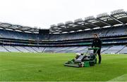 29 June 2020; Deputy head groundsman Colm Daly prepares the Croke Park pitch. The inspiring Stadium Tour, thrilling Skyline Tour and treasured GAA Museum are now open to the public. With the GAA All-Ireland Senior Championships postponed until October, this is your only chance to visit Croke Park this summer, making them this season’s hottest tickets! For more see www.crokepark.ie/tours. The inspiring Stadium Tour, thrilling Skyline Tour and treasured GAA Museum are now open to the public. With the GAA All-Ireland Senior Championships postponed until October, this is your only chance to visit Croke Park this summer, making them this season’s hottest tickets! For more see www.crokepark.ie/tours. Photo by Sam Barnes/Sportsfile