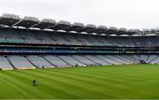 29 June 2020; Groundsman Enda Colfer prepares the Croke Park pitch. The inspiring Stadium Tour, thrilling Skyline Tour and treasured GAA Museum are now open to the public. With the GAA All-Ireland Senior Championships postponed until October, this is your only chance to visit Croke Park this summer, making them this season’s hottest tickets! For more see www.crokepark.ie/tours. The inspiring Stadium Tour, thrilling Skyline Tour and treasured GAA Museum are now open to the public. With the GAA All-Ireland Senior Championships postponed until October, this is your only chance to visit Croke Park this summer, making them this season’s hottest tickets! For more see www.crokepark.ie/tours. Photo by Sam Barnes/Sportsfile