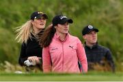 29 June 2020; Leona Maguire and Olivia Mehaffey at the first during the Flogas Irish Scratch Series at the Seapoint Golf Club in Termonfeckin, Louth. Photo by Matt Browne/Sportsfile