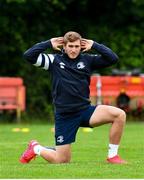 29 June 2020; Jordan Larmour during Leinster rugby squad training at UCD in Dublin. Rugby teams have been approved for return of restricted training under IRFU and the Irish Government’s Roadmap for Reopening of Society and Business following strict protocols allowing it to return in a phased manner, having been suspended since March due to the Irish Government's efforts to contain the spread of the Coronavirus (COVID-19) pandemic. Photo by Marcus Ó Buachalla for Leinster Rugby via Sportsfile