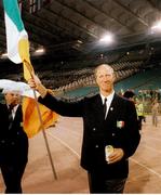 30 June 1990; Republic of Ireland manager Jack Charlton waves to supporters after the FIFA World Cup 1990 Quarter-Final match between Italy and Republic of Ireland at the Stadio Olimpico in Rome, Italy. Photo by Ray McManus/Sportsfile