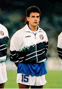 30 June 1990; Roberto Baggio of Italy prior to the FIFA World Cup 1990 Quarter-Final match between Italy and Republic of Ireland at the Stadio Olimpico in Rome, Italy. Photo by Ray McManus/Sportsfile