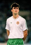30 June 1990; Niall Quinn of Republic of Ireland prior to the FIFA World Cup 1990 Quarter-Final match between Italy and Republic of Ireland at the Stadio Olimpico in Rome, Italy. Photo by Ray McManus/Sportsfile