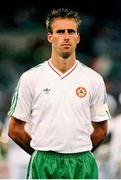 30 June 1990; Mick McCarthy of Republic of Ireland prior to the FIFA World Cup 1990 Quarter-Final match between Italy and Republic of Ireland at the Stadio Olimpico in Rome, Italy. Photo by Ray McManus/Sportsfile