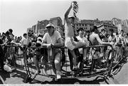 25 June 1990; Republic of Ireland supporters queue for match tickets prior to the FIFA World Cup 1990 Round of 16 match between Republic of Ireland and Romania at the Stadio Luigi Ferraris in Genoa, Italy. Photo by Ray McManus/Sportsfile