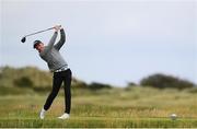 29 June 2020; Dylan Keating watches his tee shot from the 13th during the Flogas Irish Scratch Series at the Seapoint Golf Club in Termonfeckin, Louth. Photo by Matt Browne/Sportsfile