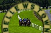 2 July 2020; A view of the field during the Bellewstown Handicap (DIV I) at Bellewstown Racecourse in Collierstown, Meath. Horse Racing continues behind closed doors following strict protocols having been suspended from March 25 due to the Irish Government's efforts to contain the spread of the Coronavirus (COVID-19) pandemic. Photo by Seb Daly/Sportsfile