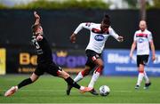 3 July 2020; Nathan Oduwa, right, evades the tackle of Cameron Dummigan during a Dundalk training match at Oriel Park in Dundalk, Louth. Photo by Ben McShane/Sportsfile