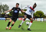 3 July 2020; Nathan Oduwa, right, in action against Cameron Dummigan during a Dundalk training match at Oriel Park in Dundalk, Louth. Photo by Ben McShane/Sportsfile