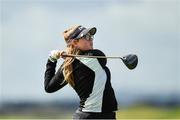 6 July 2020; Tara Laverty watches her tee shot on the first during the Flogas Irish Scratch Series at the Seapoint Golf Club in Termonfeckin, Louth. Photo by Seb Daly/Sportsfile