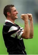 7 July 2001; Eamonn O'Hara, celebrates after victory over Kildare. Kildare v Sligo, All-Ireland Senior Football Championship Qualifier, Round 3, Croke Park, Dublin. Photo by Ray McManus/Sportsfile