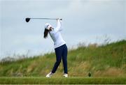 6 July 2020; Leona Maguire watches her tee shot on the 11th during the Flogas Irish Scratch Series at the Seapoint Golf Club in Termonfeckin, Louth. Photo by Seb Daly/Sportsfile