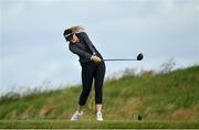 6 July 2020; Olivia Mehaffey plays her tee shot on the 11th during the Flogas Irish Scratch Series at the Seapoint Golf Club in Termonfeckin, Louth. Photo by Seb Daly/Sportsfile