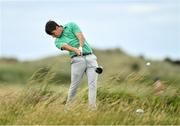 6 July 2020; Dermot McElroy plays his tee shot on the 11th during the Flogas Irish Scratch Series at the Seapoint Golf Club in Termonfeckin, Louth. Photo by Seb Daly/Sportsfile