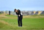 6 July 2020; Tara Laverty plays from the rough onto the 10th green during the Flogas Irish Scratch Series at the Seapoint Golf Club in Termonfeckin, Louth. Photo by Seb Daly/Sportsfile