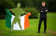 8 July 2020; Republic of Ireland manager Stephen Kenny poses for a portrait prior to a press conference at FAI Headquarters in Abbotstown, Dublin. Photo by Stephen McCarthy/Sportsfile