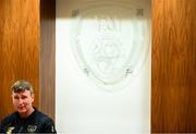 8 July 2020; Republic of Ireland manager Stephen Kenny during a press conference at FAI Headquarters in Abbotstown, Dublin. Photo by Stephen McCarthy/Sportsfile