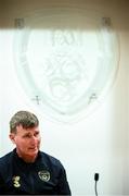 8 July 2020; Republic of Ireland manager Stephen Kenny during a press conference at FAI Headquarters in Abbotstown, Dublin. Photo by Stephen McCarthy/Sportsfile