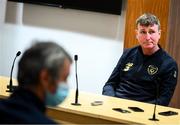 8 July 2020; Republic of Ireland manager Stephen Kenny during a press conference at FAI Headquarters in Abbotstown, Dublin. Photo by Stephen McCarthy/Sportsfile