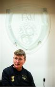 8 July 2020; Republic of Ireland manager Stephen Kenny during a press conference at FAI Headquarters in Abbotstown, Dublin. Photo by Stephen McCarthy/Sportsfile