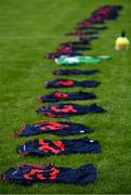 9 July 2020; A general view of Clontarf jerseys prior to the Senior Football Club Challenge match between Fingallians and Clontarf at Lawless Memorial Park in Swords, Dublin. Photo by Stephen McCarthy/Sportsfile