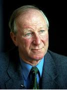 9 May 2002; Former Republic of Ireland manager Jack Charlton sits for a portrait in Dublin. Photo by Brendan Moran/Sportsfile