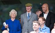 7 June 2015; Former Republic of Ireland Jack Charlton and his wife Pat alongside former Republic of Ireland player Paul McGrath in attendance at the Three International Friendly match between Republic of Ireland and England at the Aviva Stadium, Lansdowne Road in Dublin. Photo by Paul Mohan/Sportfile