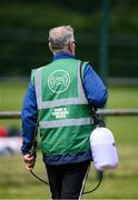 12 July 2020; A Coronavirus (COVID-19) Compliance Officer during the U17 Club Friendly match between Shelbourne and Bray Wanderers at AUL Complex in Clonsaugh, Dublin. Photo by Stephen McCarthy/Sportsfile