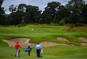 13 July 2020; Golfers walk up the 2nd fairway during the Flogas Irish Scratch Series at The K Club in Straffan, Kildare. Photo by Ramsey Cardy/Sportsfile