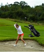 13 July 2020; Emma Fleming plays from the bunker on the 6th hole during the Flogas Irish Scratch Series at The K Club in Straffan, Kildare. Photo by Ramsey Cardy/Sportsfile