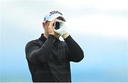 13 July 2020; Andrew Gorman uses his rangefinder during the Flogas Irish Scratch Series at The K Club in Straffan, Kildare. Photo by Ramsey Cardy/Sportsfile